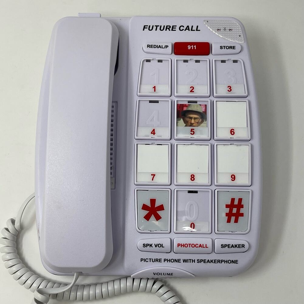Future Call Picture Care Phone FC-1007 Dial by Photo Speakerphone Elderly Kids